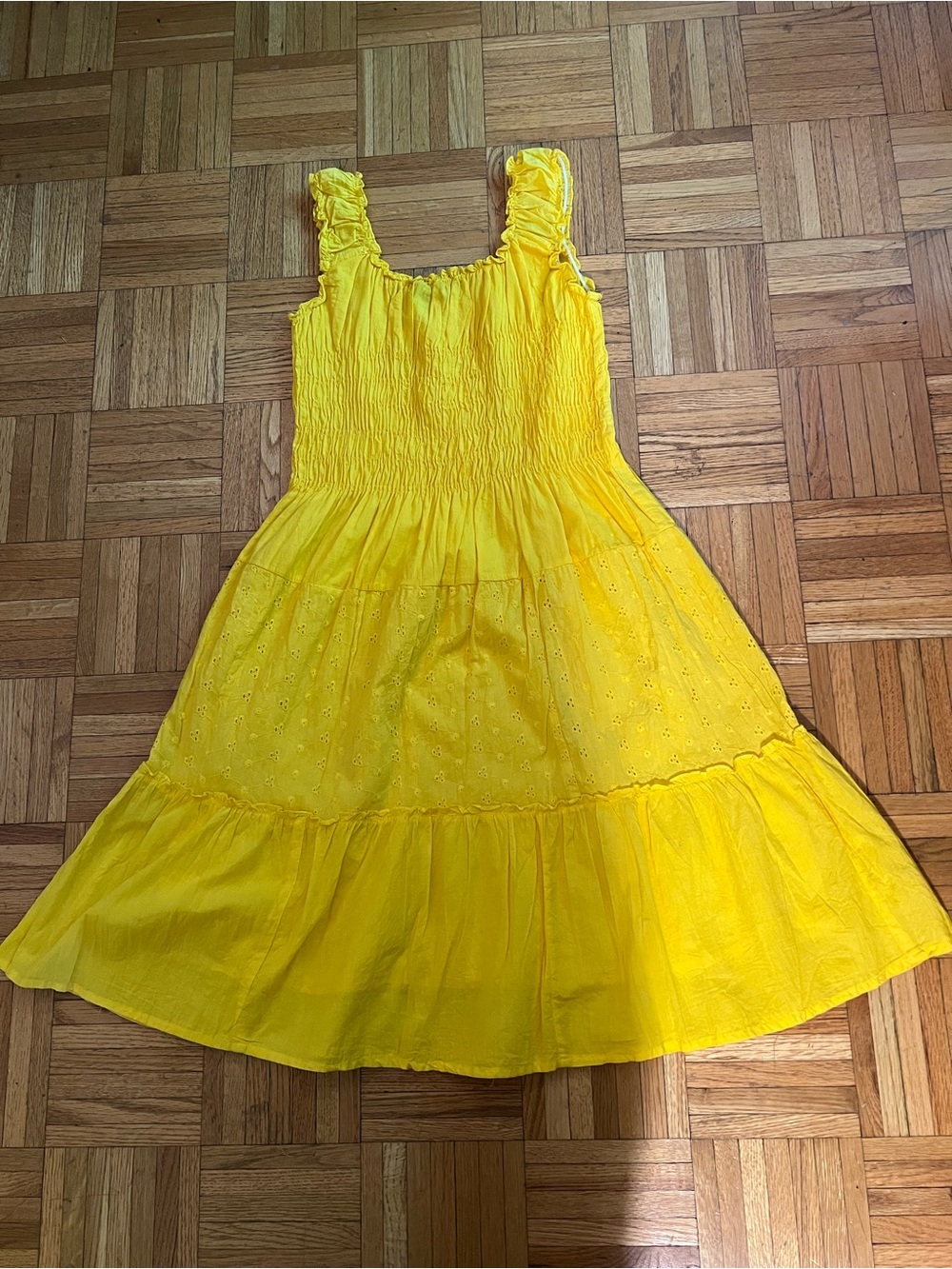 Speed Control Bright Yellow Ruffle Strap Sundress - Picture 2 of 4